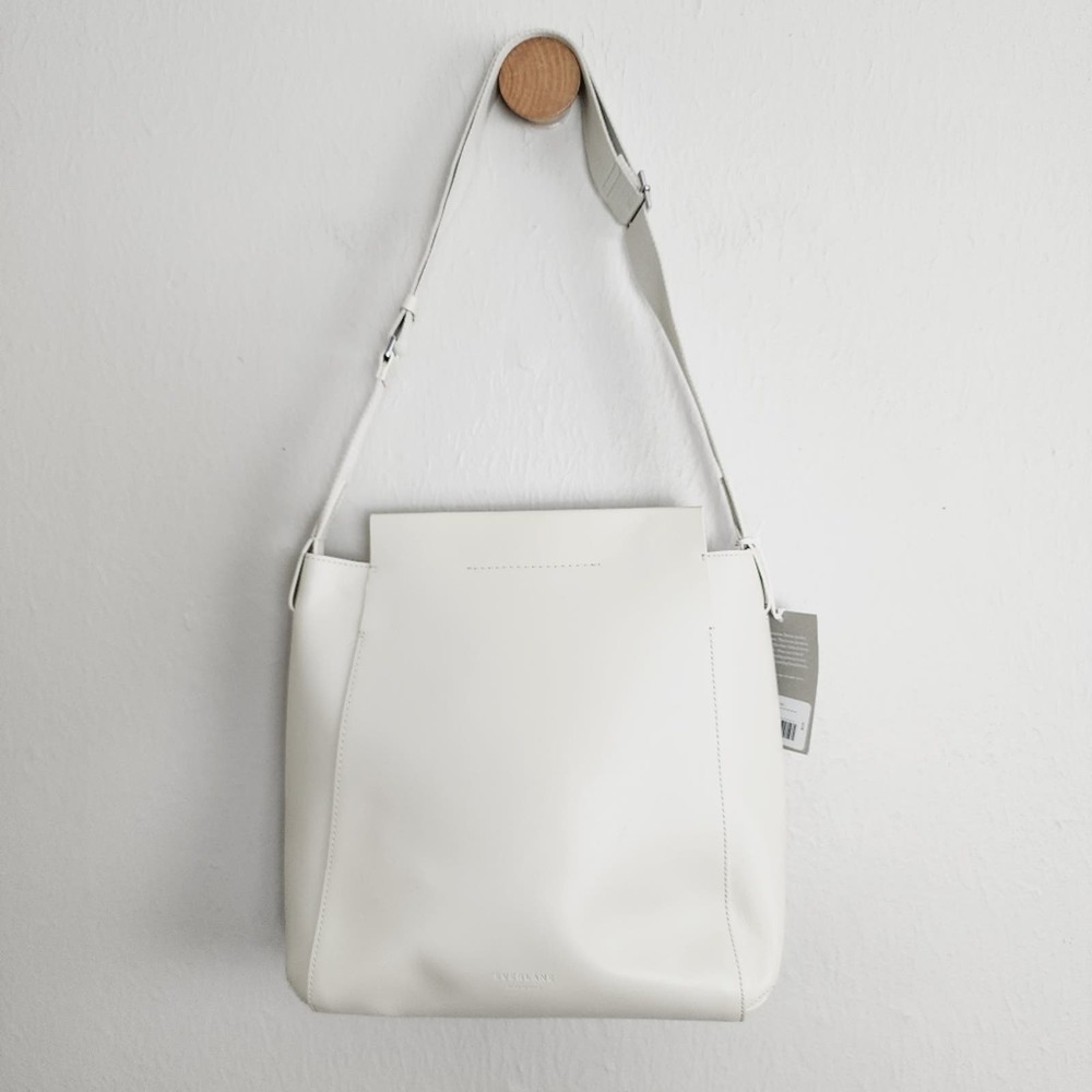 NWT Everlane White Bone Leather The Form Bag